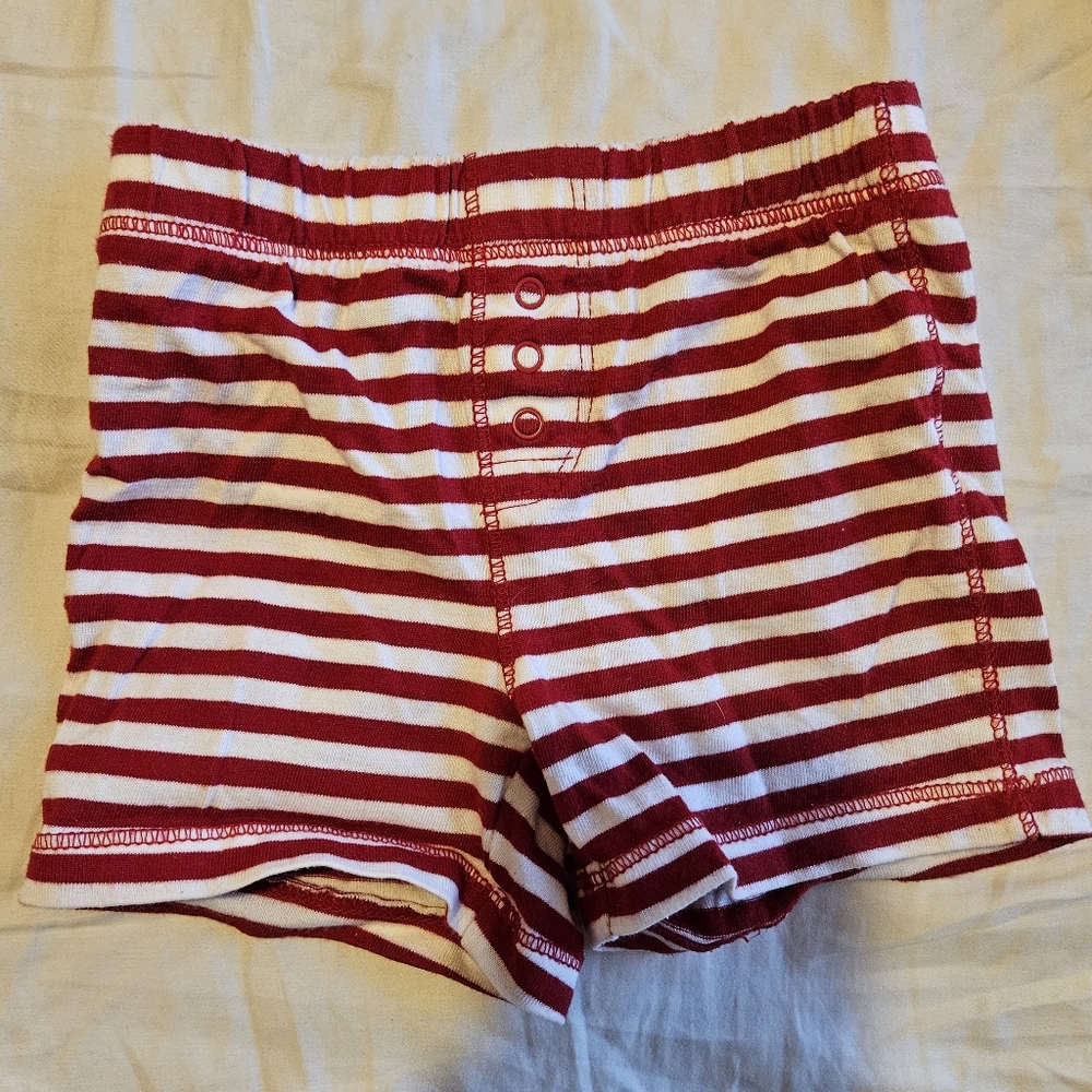 Striped Red and White Boxer Short Style